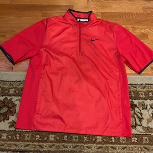 Nike Red Quarter-Zip Top with Black Trim